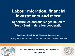 Labour migration, financial investments and more: