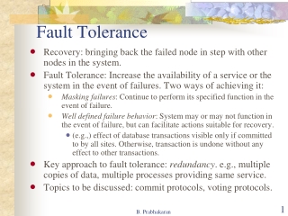 Fault Tolerance