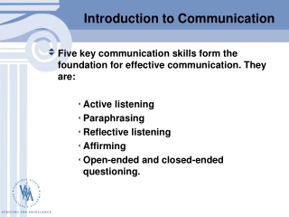 Introduction to Communication