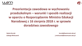 Podstawowe kierunki realizacji polityki oświatowej państwa  w roku szkolnym 2018/2019