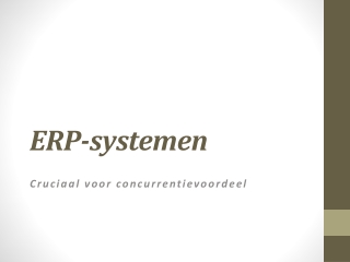 ERP systemen