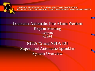 Louisiana Automatic Fire Alarm Western Region Meeting Lafayette  9/28/01