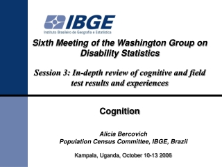 Sixth Meeting of the Washington Group on Disability Statistics