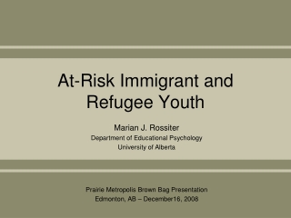 At-Risk Immigrant and Refugee Youth