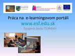 Pr ca na e-learningovom port li