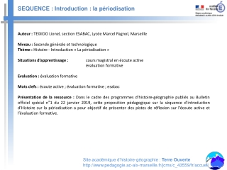 Site académique d’histoire-géographie :  Terre Ouverte