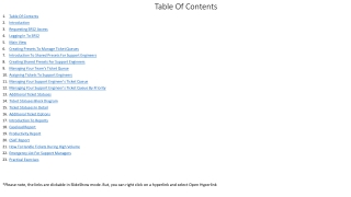 Table Of Contents