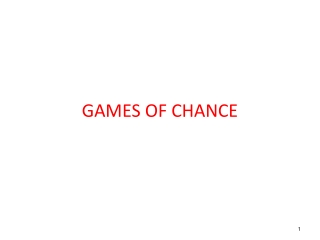 GAMES OF CHANCE