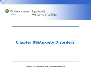 Chapter 09  Anxiety Disorders