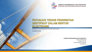 PETUNJUK TEKNIS PENERBITAN  SERTIFIKAT DALAM BENTUK ELEKTRONIK