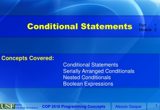 Conditional Statements