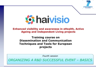Training course on  Dissemination and Communication Techniques and Tools for European projects