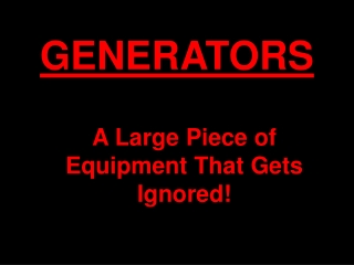 GENERATORS