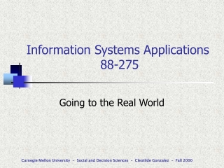 Information Systems Applications                    88-275