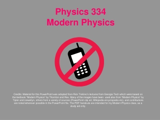 Physics 334 Modern Physics