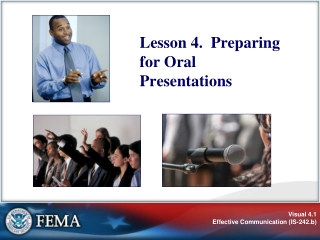 Lesson 4.  Preparing for Oral Presentations