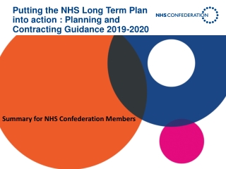 Putting the NHS Long Term Plan into action : Planning and Contracting Guidance 2019-2020