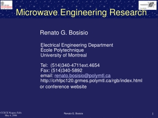 Microwave Engineering Research