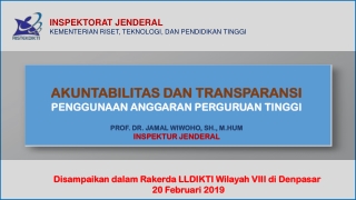 INSPEKTORAT JENDERAL KEMENTERIAN RISET, TEKNOLOGI, DAN PENDIDIKAN TINGGI