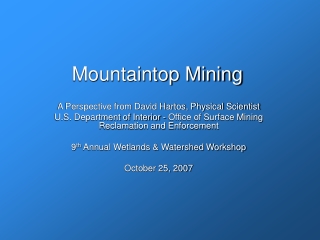 Mountaintop Mining