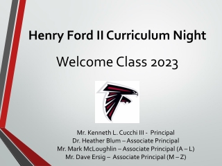 Henry Ford II Curriculum Night