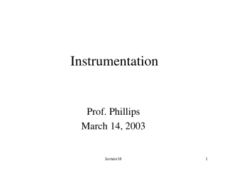 Instrumentation