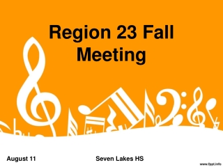 Region 23 Fall  Meeting