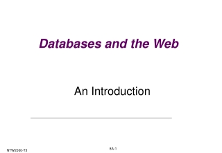 Databases and the Web