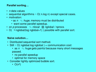 Parallel sorting…