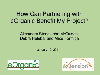 How Can Partnering with eOrganic Benefit My Project?