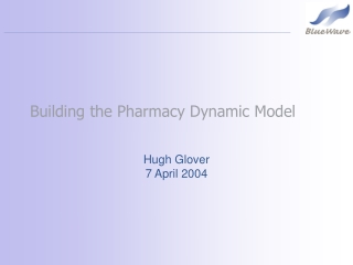 Building the Pharmacy Dynamic Model