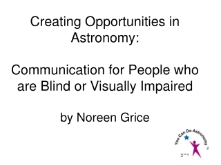 Tactile Astronomy Books by Noreen Grice