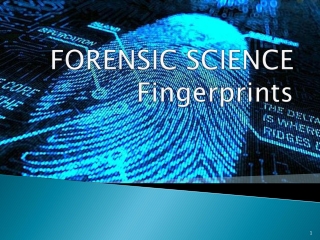 FORENSIC SCIENCE Fingerprints