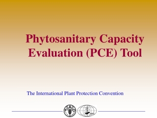 Phytosanitary Capacity Evaluation (PCE) Tool