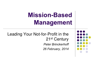 Mission-Based Management