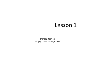 Introduction to Supply Chain Management