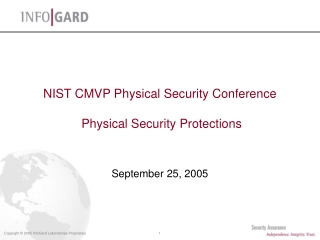NIST CMVP Physical Security Conference  Physical Security Protections