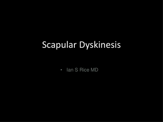 Scapular Dyskinesis