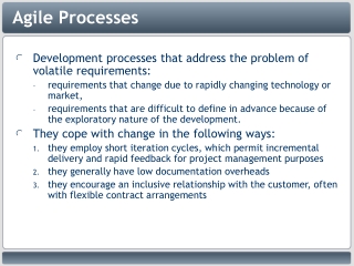 Agile Processes