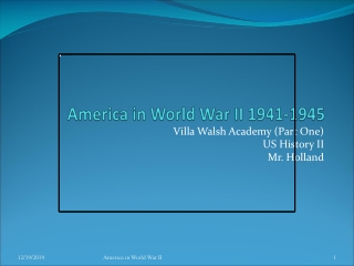 America in World War II 1941-1945