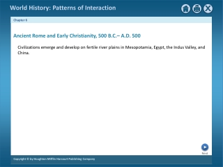 Ancient Rome and Early Christianity,  500 B.C.– A.D. 500