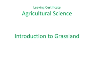 Leaving Certificate  Agricultural Science