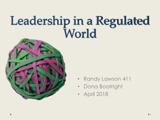 Leadership in a Regulated World