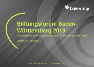 Stiftungsforum Baden-Württemberg 2019