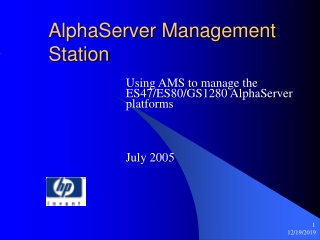 AlphaServer Management Station