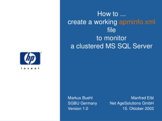 How to ... create a working  apminfo.xml  file  to monitor  a clustered MS SQL Server