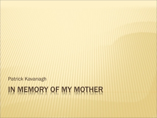 In Memory of my mother