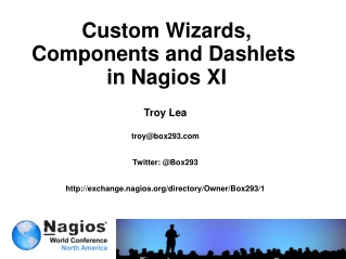 Custom Wizards, Components and Dashlets  in Nagios XI