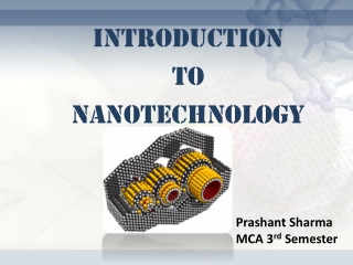 INTRODUCTION TO  NANOTECHNOLOGY