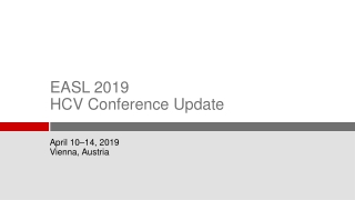 EASL 2019 HCV Conference Update